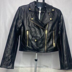 BlankNYC – Leather Faux Moto Jacket – Black – Medium – Woman